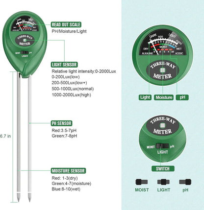 VitaSoilzy™ 3-in-1 Soil Test Meter